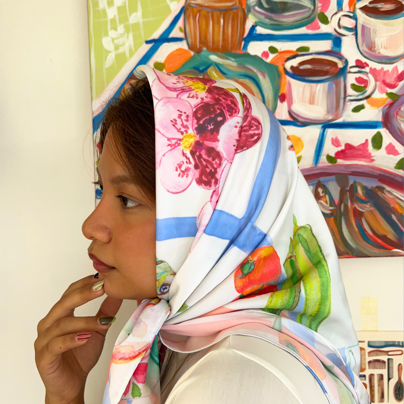 "Almusal" Silk Scarf PRE-ORDER