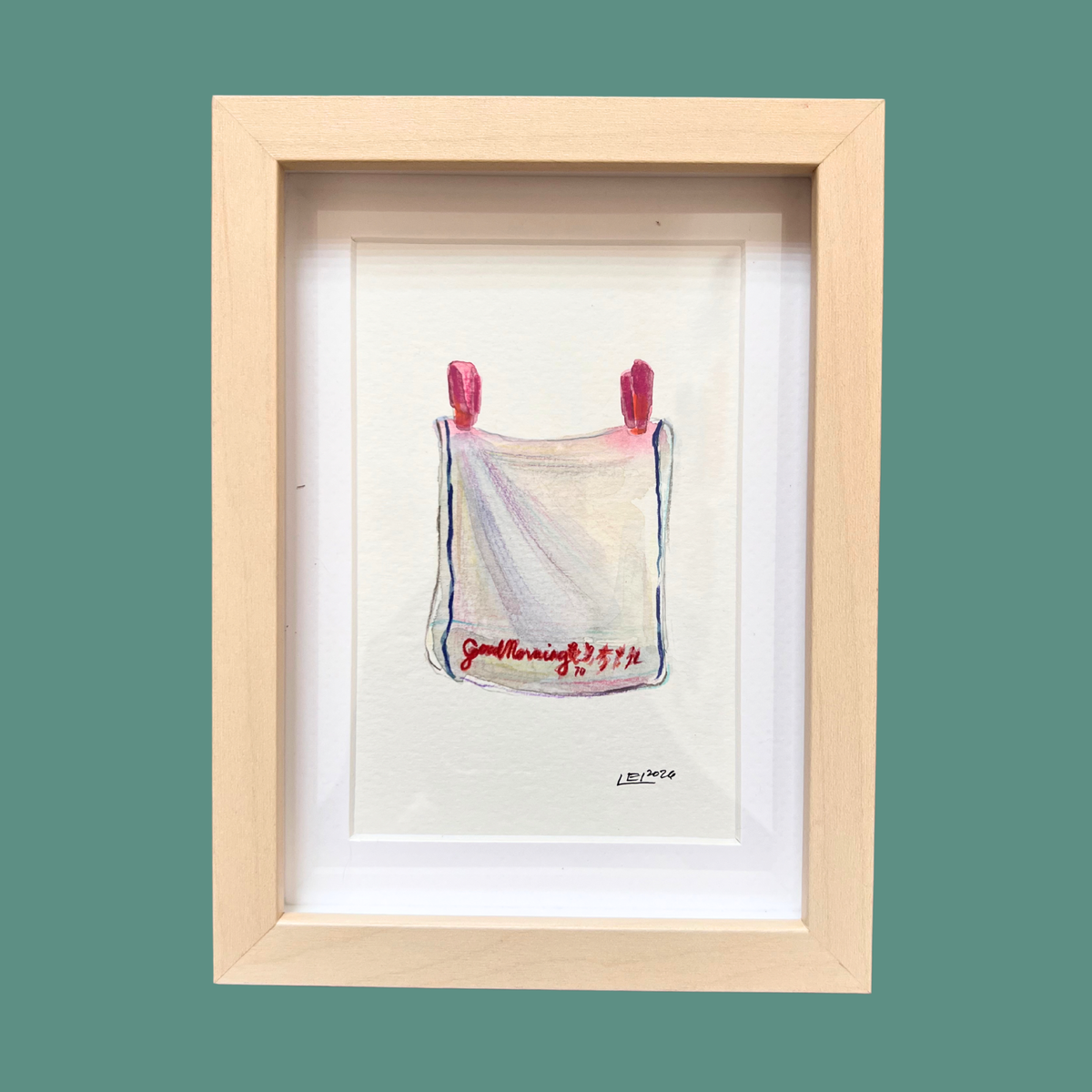 "Good Morning Towel" Original Painting